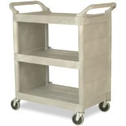 RUBBERMAID UTILITY CART 3 SHELF 300 LB CAPACITY 32W X