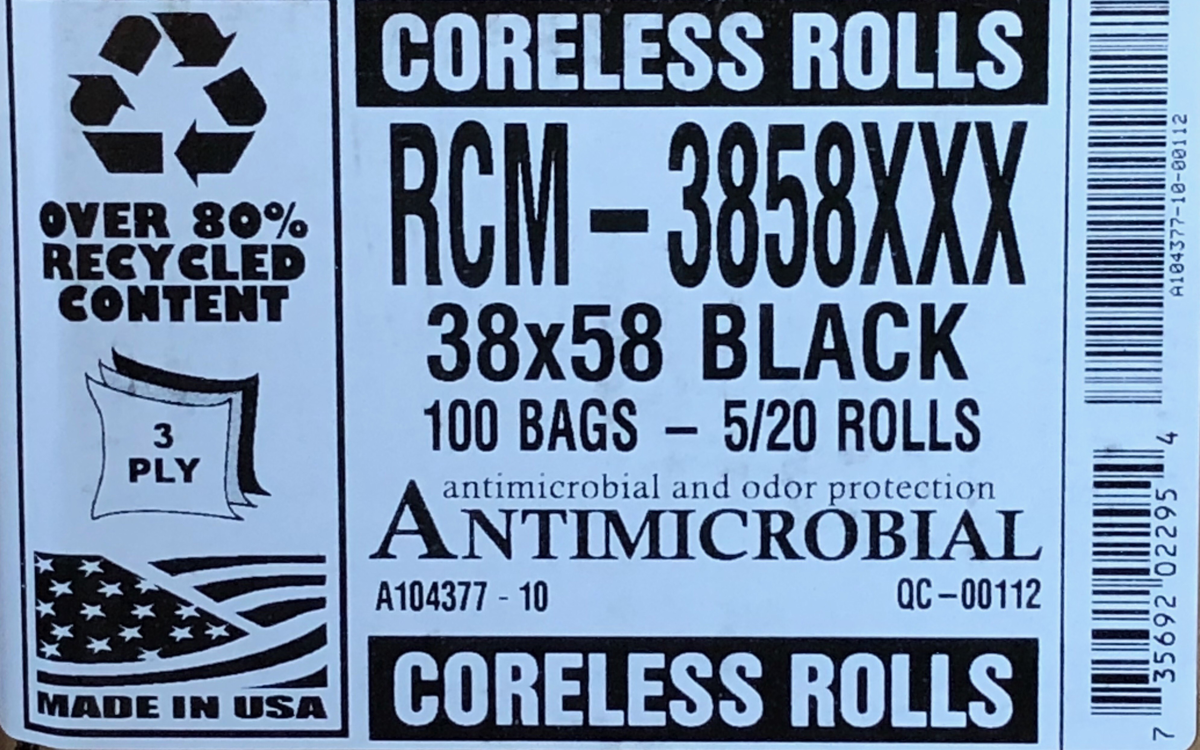 ALUF, RCM-38X58XXX 2.0EQ BLK LINERS